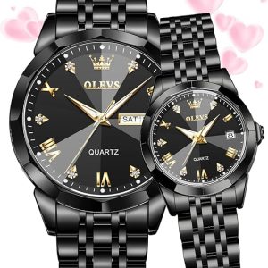 Olevs Couple Watch- Black (Copy)